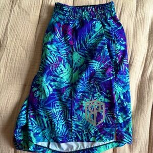 Vibrant Tropical Print Shorts